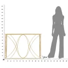 Fast indgangskonsol i gyldent jern med spejlplade - Emilia Viadurini