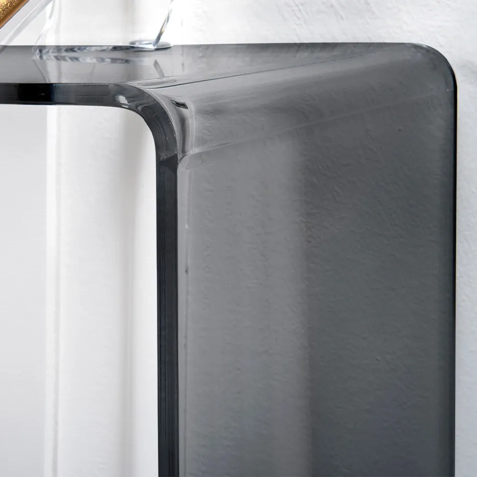 Fast konsol i hvid eller røget plexiglas lavet i Italien - Genio Viadurini