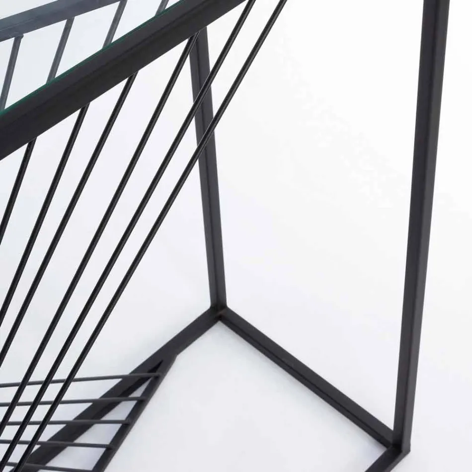 Konsol i stål og glas Modern Design Original Spiral - Sasuke Viadurini