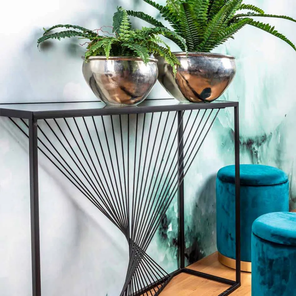 Konsol i stål og glas Modern Design Original Spiral - Sasuke Viadurini