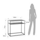 Konsol i antracitmalet stål - Osmium Viadurini