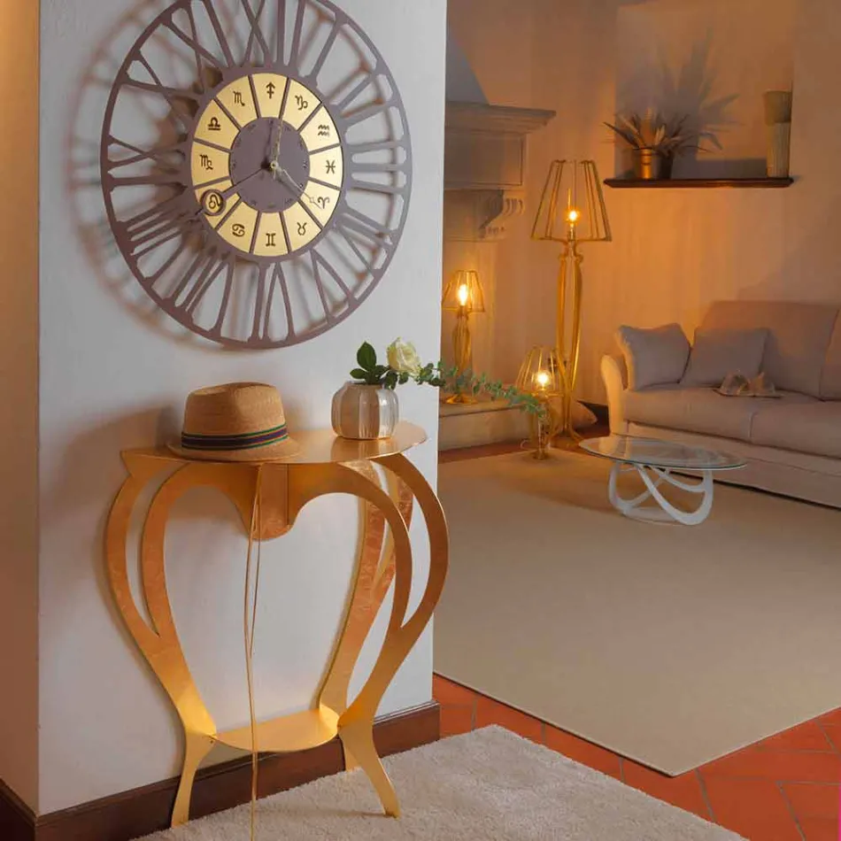 Moderne design farvet jernkonsol fremstillet i Italien - Barbata Viadurini