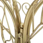 Guldfinish jernkonsol med gennemsigtig glasplade - Farella Viadurini