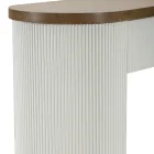 Trækonsol med top og indsatser med afrundet design og skuffe - Rachel Viadurini