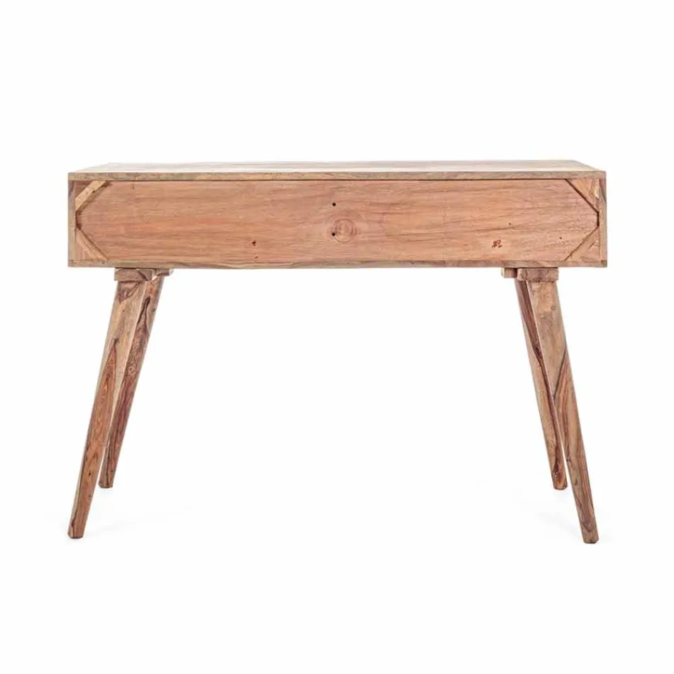 Sheesham-trækonsol med to skuffer Luksus design homemotion - Fregene Viadurini