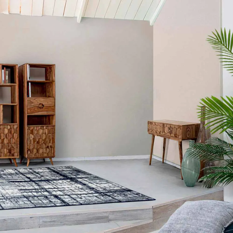 Sheesham-trækonsol med to skuffer Luksus design homemotion - Fregene Viadurini