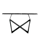 Concordia metalkonsolbord med marmorlignende keramikplade, fremstillet i Italien Viadurini