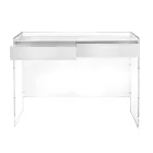 Konsolbord i tre finish lavet af plexiglas fremstillet i Italien - Fedra Viadurini