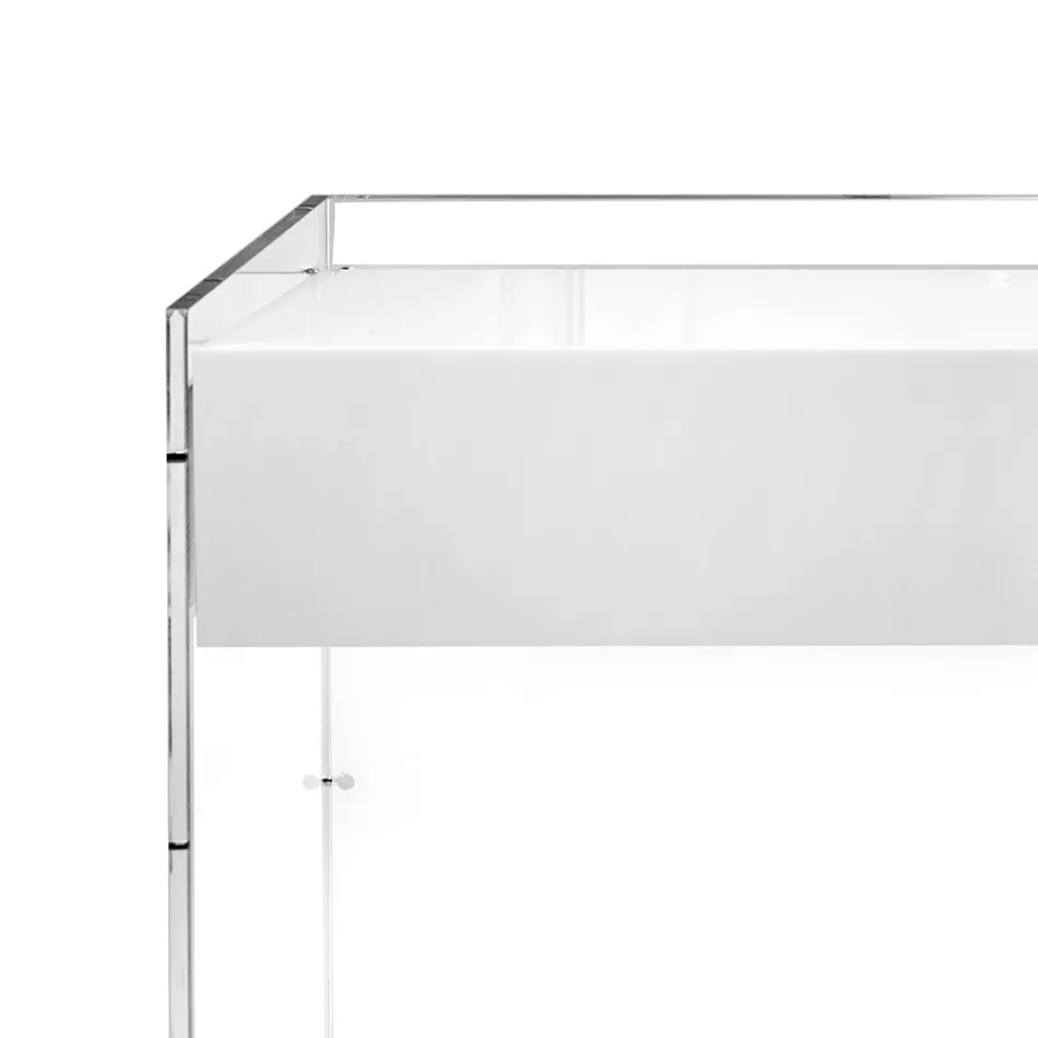 Konsolbord i tre finish lavet af plexiglas fremstillet i Italien - Fedra Viadurini