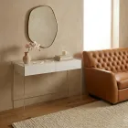 Konsolbord i tre finish lavet af plexiglas fremstillet i Italien - Fedra Viadurini