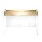 Konsolbord i tre finish lavet af plexiglas fremstillet i Italien - Fedra Viadurini