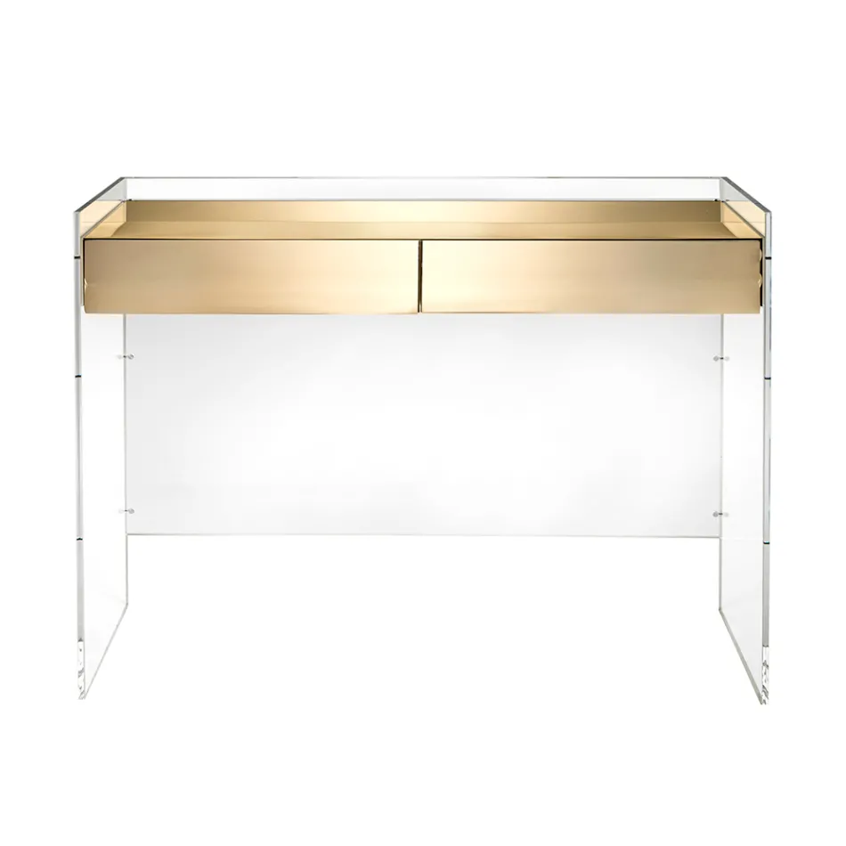 Konsolbord i tre finish lavet af plexiglas fremstillet i Italien - Fedra Viadurini