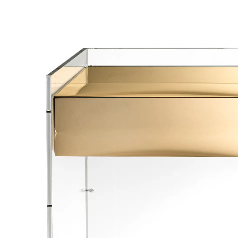Konsolbord i tre finish lavet af plexiglas fremstillet i Italien - Fedra Viadurini