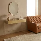 Konsolbord i tre finish lavet af plexiglas fremstillet i Italien - Fedra Viadurini