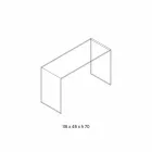 Konsol i ekstra klart glas Elegant minimalt design 2 dimensioner - Selex Viadurini