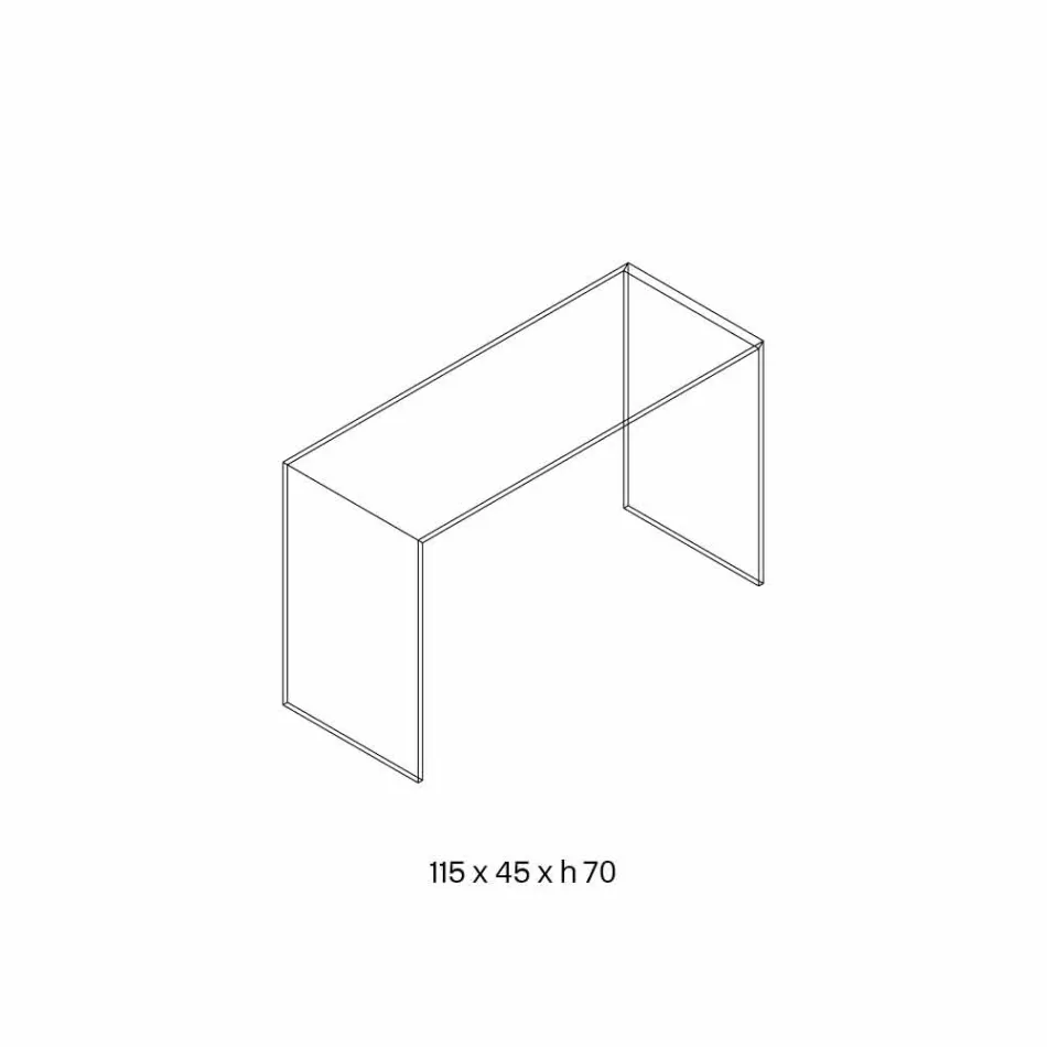 Konsol i ekstra klart glas Elegant minimalt design 2 dimensioner - Selex Viadurini