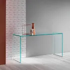 Konsol i ekstra klart glas Elegant minimalt design 2 dimensioner - Selex Viadurini