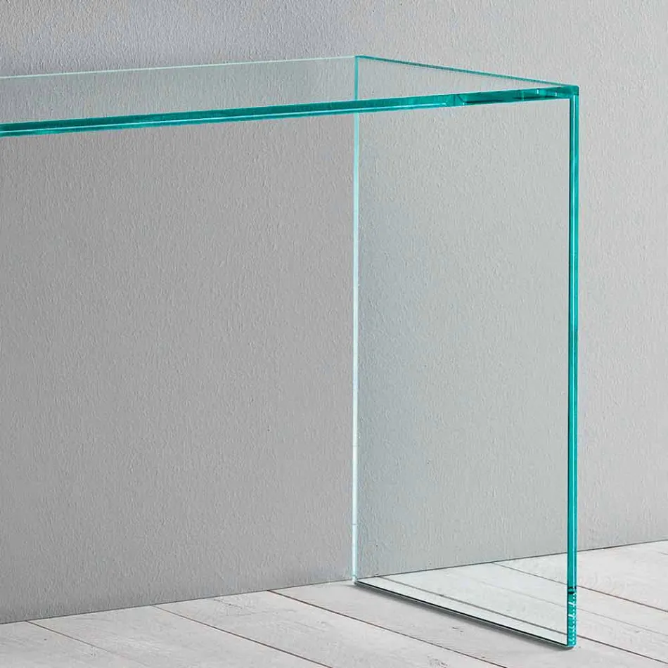 Konsol i ekstra klart glas Elegant minimalt design 2 dimensioner - Selex Viadurini
