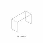 Konsol i ekstra klart glas Elegant minimalt design 2 dimensioner - Selex Viadurini