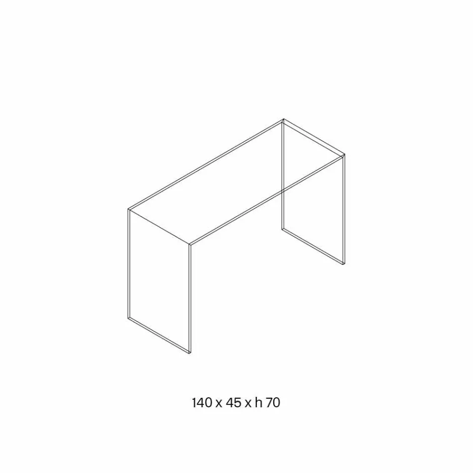 Konsol i ekstra klart glas Elegant minimalt design 2 dimensioner - Selex Viadurini