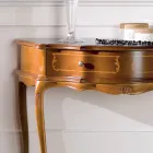 Klassisk indgangskonsol i træ med 1 skuffe lavet i Italien - Leonor Viadurini