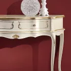 Klassisk indgangskonsol i træ med 1 skuffe lavet i Italien - Leonor Viadurini