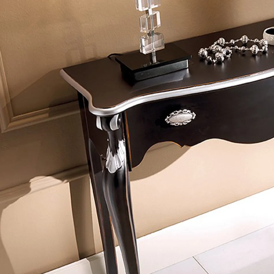 Klassisk træ-entrékonsol med skuffe lavet i Italien - Ottaviano Viadurini