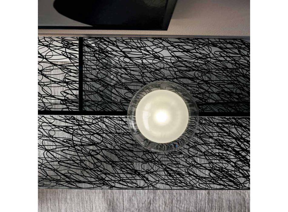 Designindgangskonsol Extralight dekoreret glas fremstillet i Italien - Sestola Viadurini