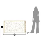 Gylden indgangskonsol med jernstruktur og marmorplade - Carlotta Viadurini