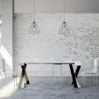 Moderne konsol, der kan forlænges til 300 cm med antracitramme lavet i Italien - Avventura Viadurini