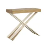 Moderne konsol, der kan forlænges til 300 cm med hvid ramme lavet i Italien - spejl Viadurini