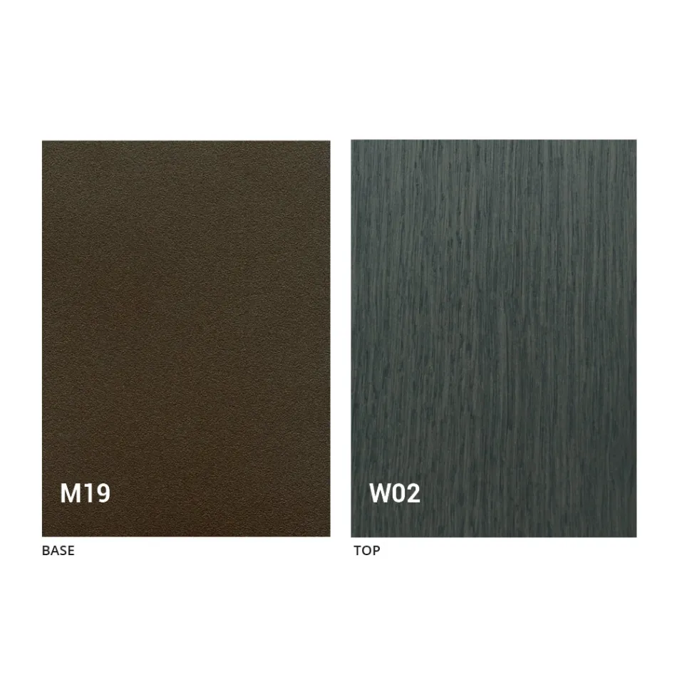 Udvidelig moderne bordkonsol i egetræ og metal fremstillet i Italien - Nappo Viadurini