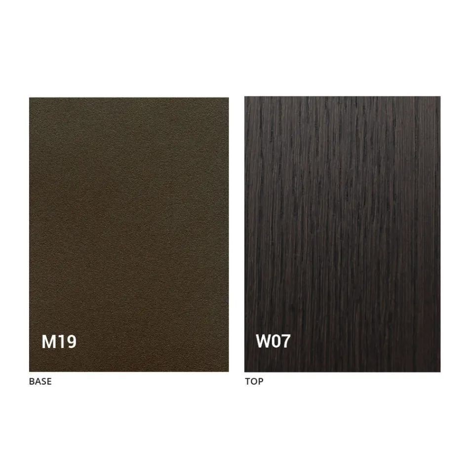 Udvidelig moderne bordkonsol i egetræ og metal fremstillet i Italien - Nappo Viadurini