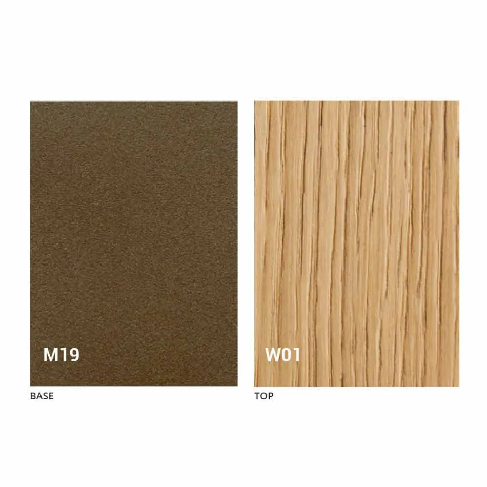 Udvidelig moderne konsol i egetræ og metal fremstillet i Italien - Nappo Viadurini