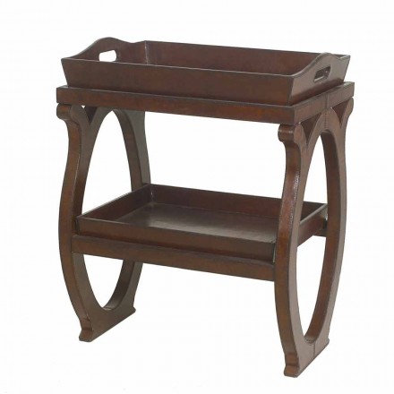 moderne konsol med Walter bakke i brun læderjakke Viadurini