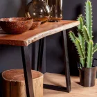 Moderne konsol i Acacia Wood and Steel Design Homemotion - Teresanna Viadurini