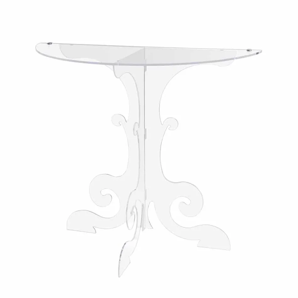 Moderne konsol i gennemsigtig plexiglas produceret i Italien, Belfiore Viadurini