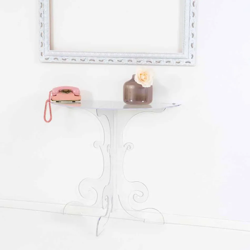 Moderne konsol i gennemsigtig plexiglas produceret i Italien, Belfiore Viadurini