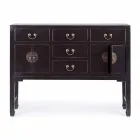 Vintage Design Black Elm Wood Console Table 5 Skuffer Homemotion - Sonten Viadurini