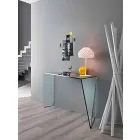 Konsol til moderne indgang i Extralight Glas fremstillet i Italien - Rosalia Viadurini