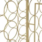 Glasflaskeholderkonsol med gylden jernstruktur - Vicio Viadurini