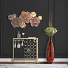 Glasflaskeholderkonsol med gylden jernstruktur - Vicio Viadurini