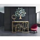 Moderne design rektangulær konsol i jern og spejl - Billie Viadurini