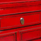 Rød konsol i almetræ med 3 skuffer Design Homemotion - Sonten Viadurini