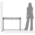 Moderne stil rektangulær stue konsol i jern og MDF - Wendell Viadurini