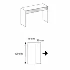 Konsoleskrivebord i røget glas med skuffe fremstillet i Italien - Mantra Viadurini