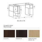 Konsol skrivebord i ekstra klart glas og træ lavet i Italien - Damiano Viadurini