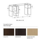 Konsol skrivebord i ekstra klart glas og træ lavet i Italien - Damiano Viadurini