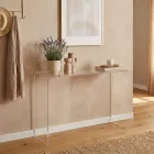 Alarico Transparent Plexiglas Konsolbord med Moderne Design Fremstillet i Italien Viadurini