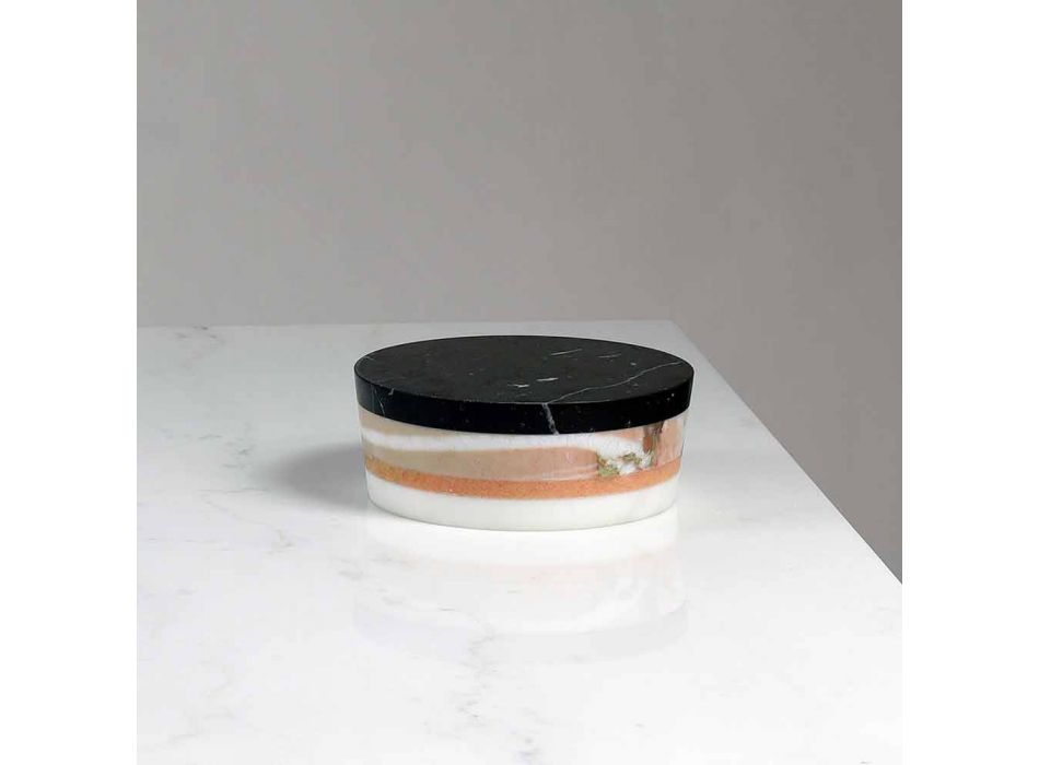 Italiensk luksus lamineret marmor centerpiece container - Leonida Viadurini